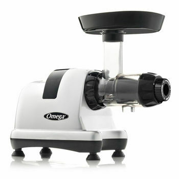 Picture of Omega Juicer MM900HDC Cold Press Juicer, BPA Free with Celery Cap, Chrome, 220W