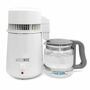 Waterwise 4000 countertop water distiller with borosilicate glass collector jug on a white background.