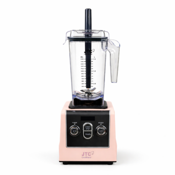 OmniBlend 6 premium blender with pink base and 1.5 litre jug, compact high-speed blender for everyday smoothies and meal prep