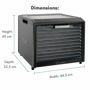 Dimensions of the Excalibur 10-Tray Performance Digital Dehydrator with height 40 cm, width 44.5 cm, and depth 52.5 cm.