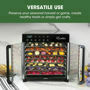 Lifestyle spread of dried fruit, vegetables, snacks and ingredients made using the Excalibur 8 Tray Select Series food dehydrator.